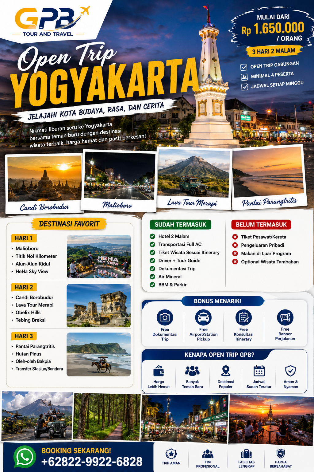 Open Trip Yogyakarta 3D 2N