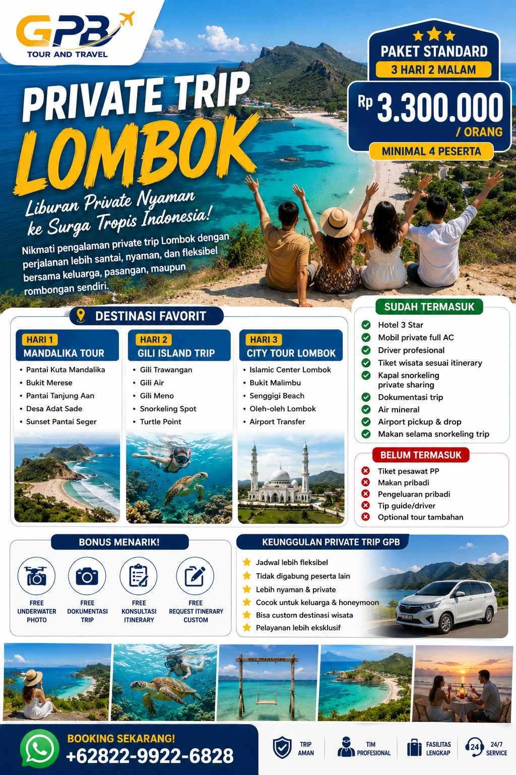 Private Trip Lombok 3D 2N